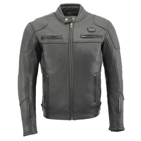Milwaukee Leather MLM1514SET Men's ‘ALL SEASONS’ Black Leather with Heated and Cool-Tec Technology