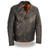 Milwaukee Leather MLM1516 Men's Triple Stitch Black Lightweight Biker Leather Jacket - Milwaukee Leather Mens Leather Jackets