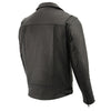 Milwaukee Leather MLM1520 Men's Pistol Pete Vented Black Leather Cruiser Jacket