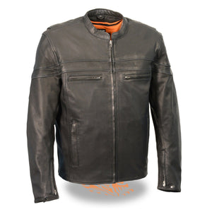 Milwaukee Leather MLM1525 Men's Black 'Sporty' Leather Lightweight Crossover Leather Jacket - Milwaukee Leather Mens Leather Jackets