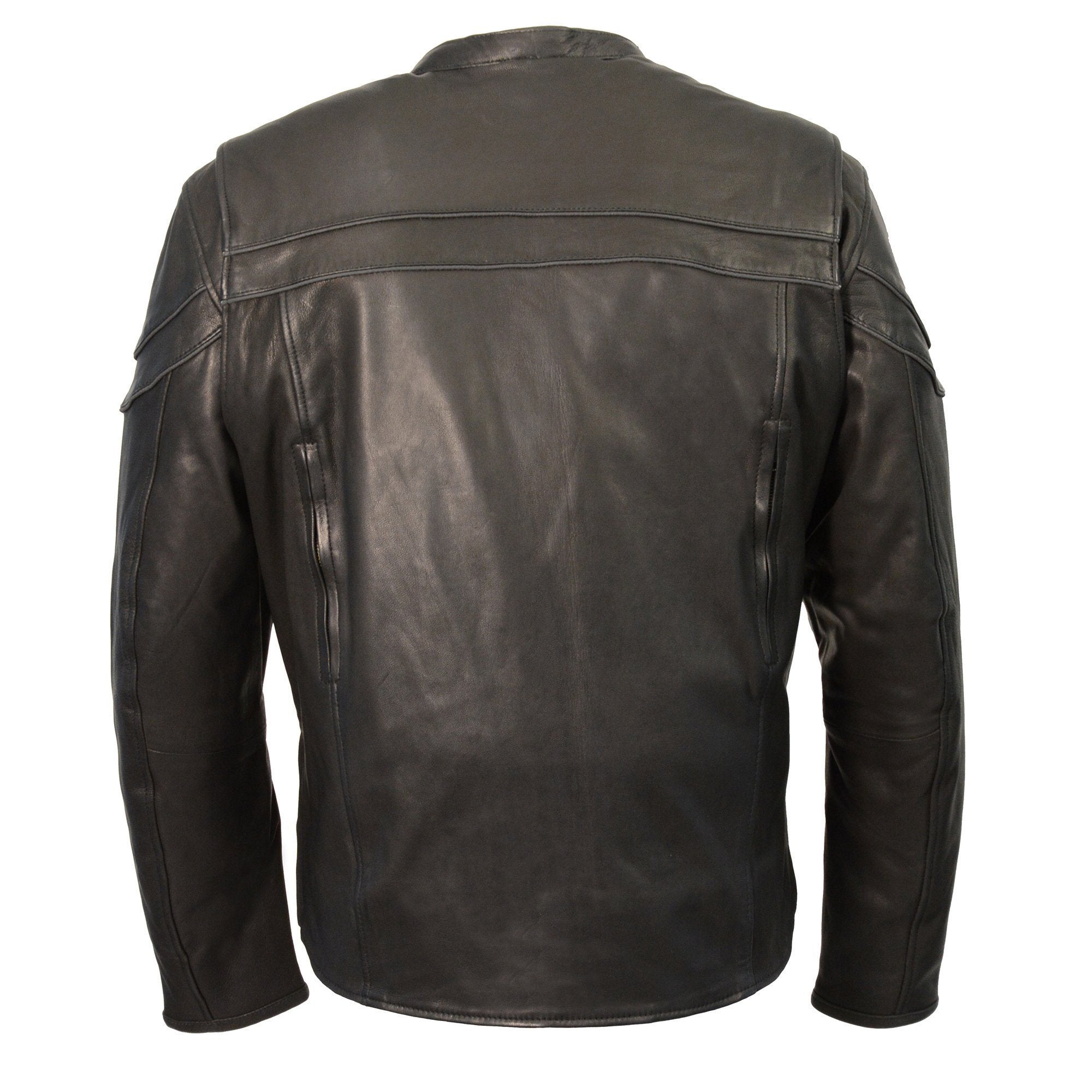 Milwaukee Leather MLM1525 Men's Black 'Sporty' Leather Lightweight Crossover Leather Jacket - Milwaukee Leather Mens Leather Jackets