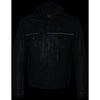 Milwaukee Leather MLM1537 Men's Black Leather ‘Utility Pocket’ Vented Jacket with Removable Hoodie
