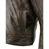 Milwaukee Leather MLM1550 Men's Vented Black-Beige Distressed Leather Scooter Jacket