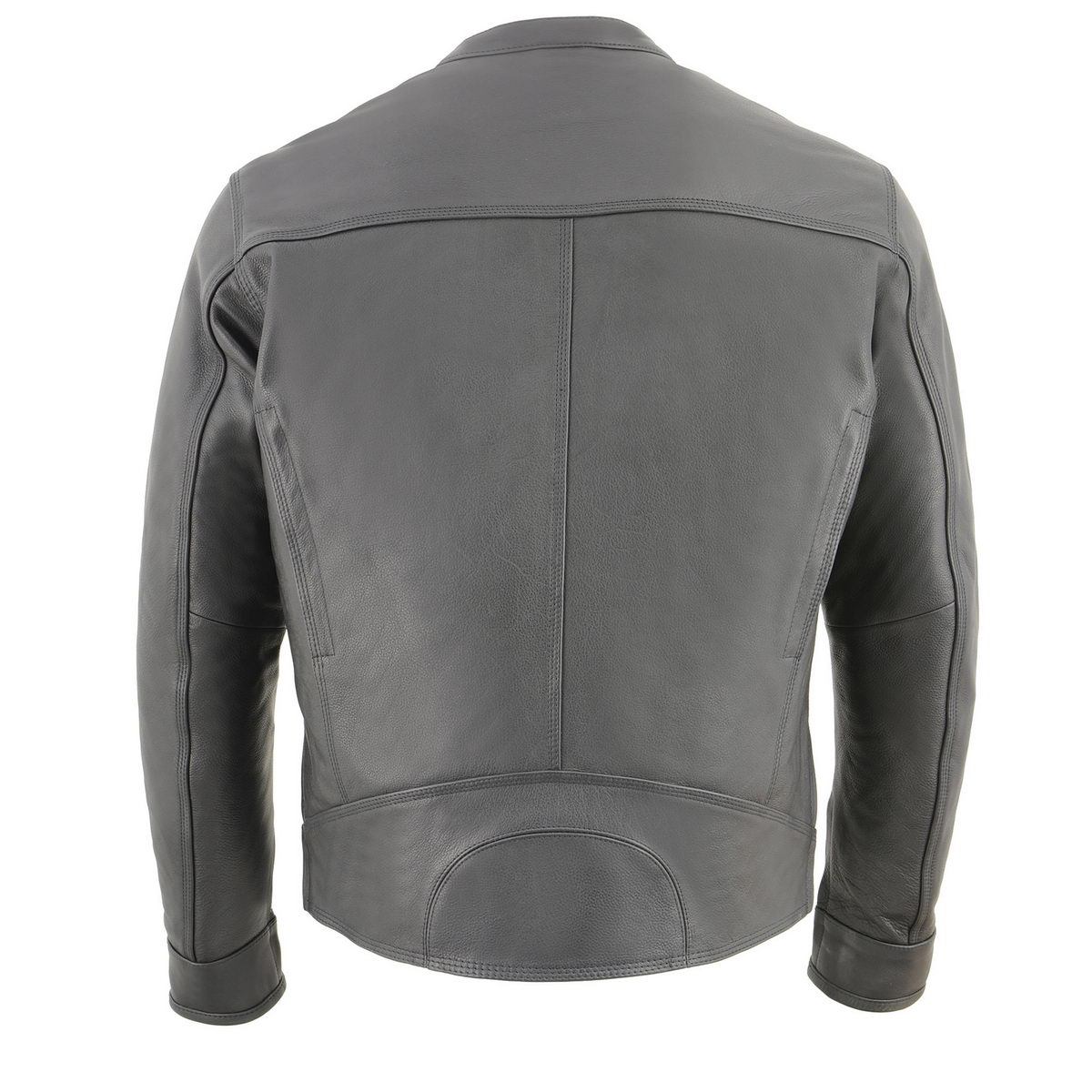 Milwaukee Leather MLM1551-BLACK Men's Black 'Cool-Tec' Leather Sporty Scooter Jacket