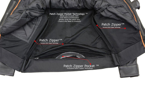 Milwaukee Leather MLM1551 Men's Black Lightweight Premium Leather Motorcycle Jacket w/ Cool-Tec Leather Treatement