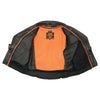 Milwaukee Leather MLM1570 Men’s Black Premium Naked Cowhide Leather Utility Pocket Motorcycle Jacket