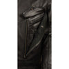 Milwaukee Leather MLM1570 Men's Black Leather Motorcycle Jacket with Side Set Buckles and Gun Pocket - Milwaukee Leather Mens Leather Jackets