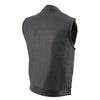 Milwaukee Leather MLM3514 Men's Black ‘Club Style Vest’ Motorcycle Leather Vest with Cool-Tec
