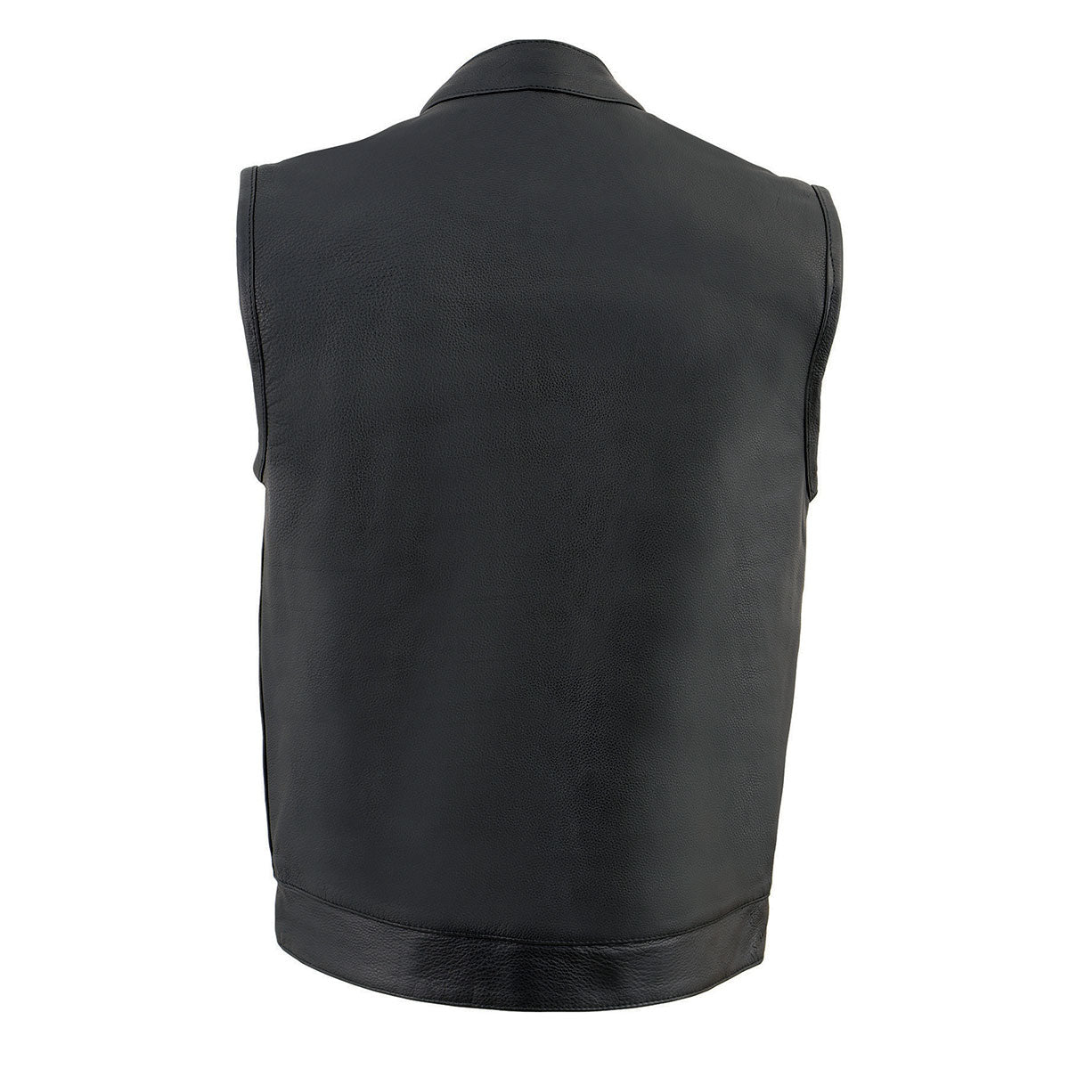 Milwaukee Leather MLM3514 Men's Black ‘Club Style Vest’ Motorcycle Leather Vest with Cool-Tec