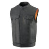 Milwaukee Leather MLM3514 Men's Black ‘Club Style Vest’ Motorcycle Leather Vest with Cool-Tec