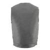 Milwaukee Leather MLM3515 Men's Black Leather Collarless Motorcycle Club Style Vest with Cool-Tec