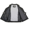 Milwaukee Leather MLM3521 Men's Distressed Gray Side Lace Motorcycle Leather Vest