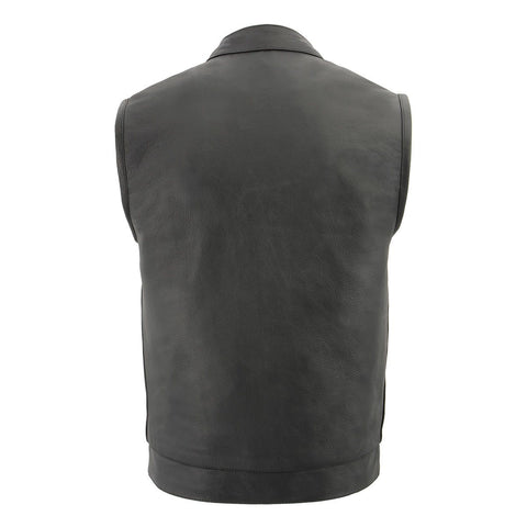 Milwaukee Leather MLM3524SET Men's Black Leather Club Vest with Heated and Cool Tec® Technology