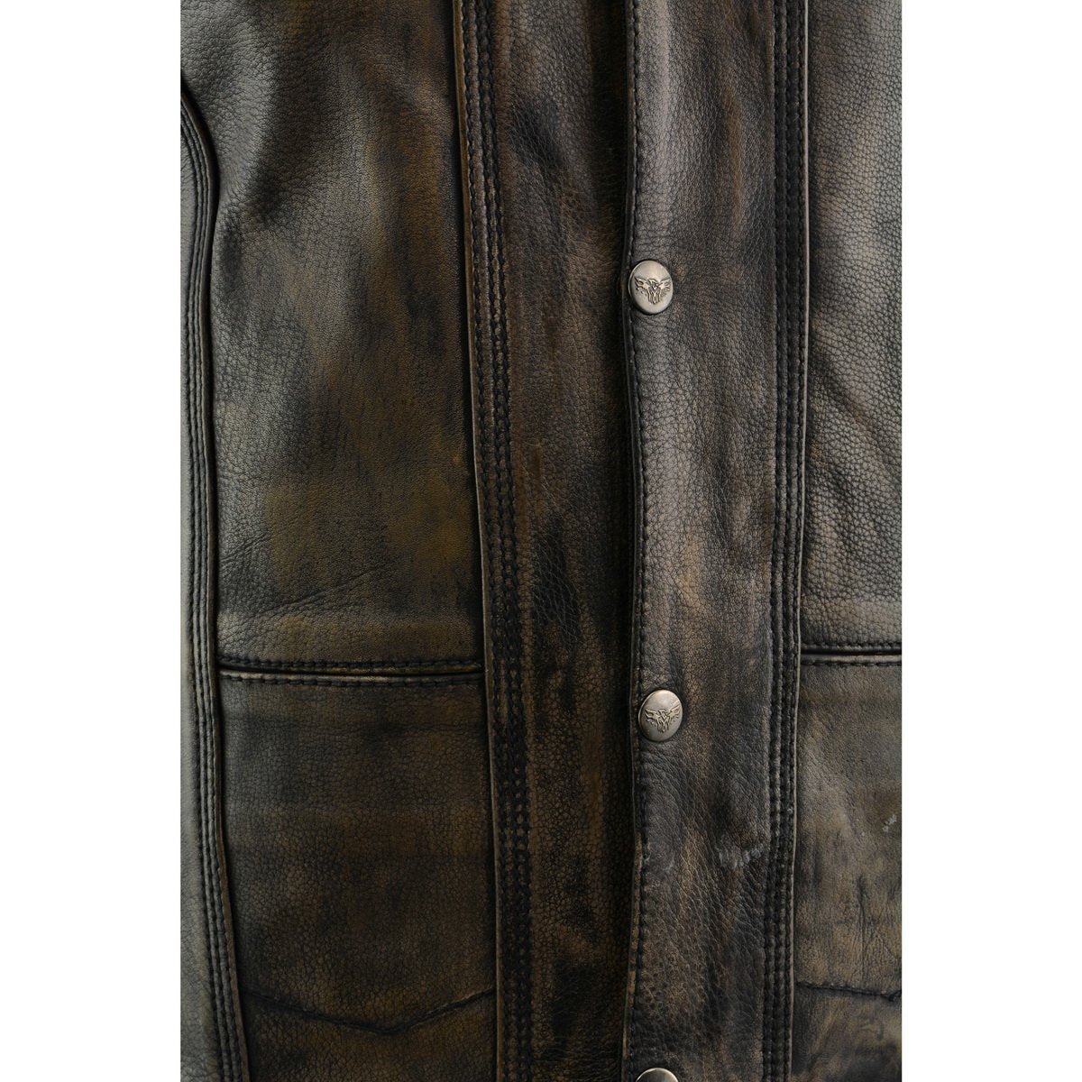 Milwaukee Leather MLM3540 Men's Distressed Brown 10 Pocket Leather Vest with Gun Pockets - Milwaukee Leather Mens Leather Vests