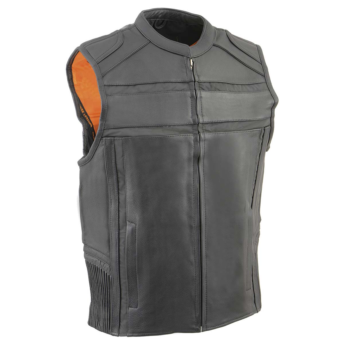 Black Denim Big And Tall Denim Motorcycle Vest D555 Big Tall Duke