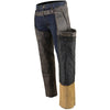 Milwaukee Leather MLM5500 Men's Distress Brown Naked Leather Chaps - Thermal Lined Overpants for Motorcycle Rider