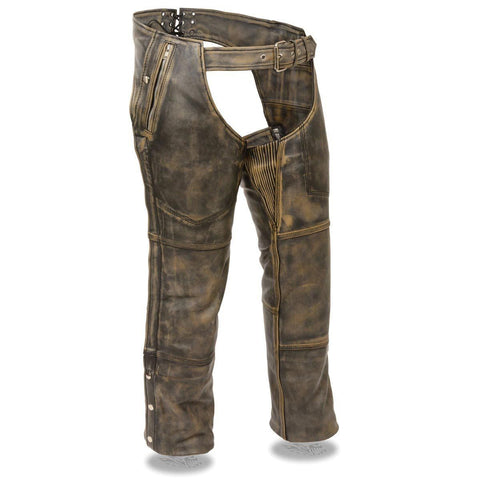 Silver bike leather chaps deals