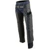 Milwaukee Leather MLM5513 Men's Black 'Heated' Leather Chaps with Zippered Thigh Pockets