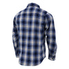 Milwaukee Leather MNG11650 Men's Blue and White Long Sleeve Cotton Flannel Shirt