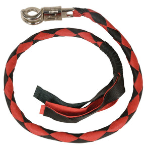 Milwaukee Leather MP7900 Black and Red 'Get Back' Motorcycle Whip