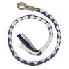 Milwaukee Leather MP7900 White and Blue 'Get Back' Motorcycle Whip