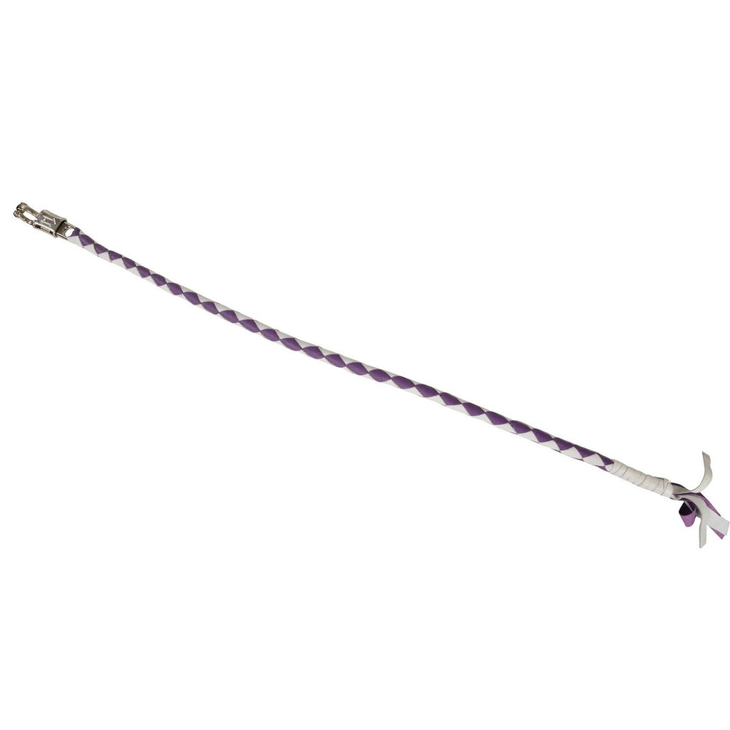 Milwaukee Leather MP7900 White and Purple Get Back Motorcycle Whip