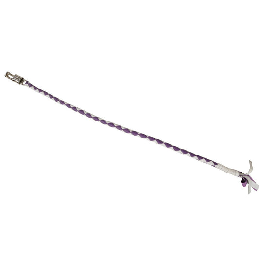 Milwaukee Leather MP7900 White and Purple Get Back Motorcycle Whip