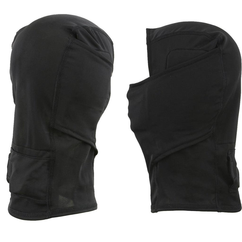 Hot Leathers T72 'Black Widow' Flat Black DOT Helmet with Milwaukee Leather MP7922FMSET Heated Balaclava Bundle