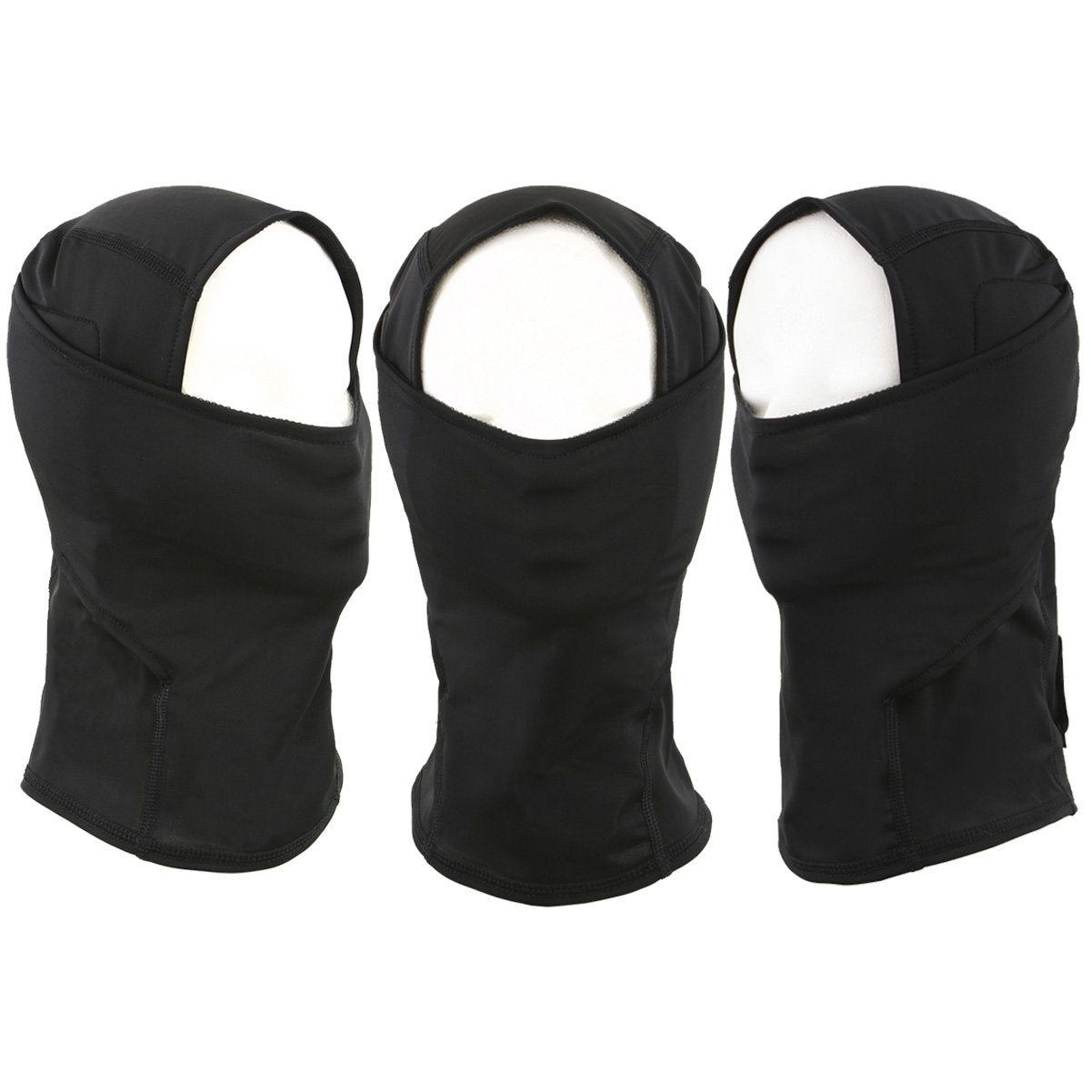 Hot Leathers T72 'Black Widow' Flat Black DOT Helmet with Milwaukee Leather MP7922FMSET Heated Balaclava Bundle