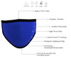 Milwaukee MP7924FM 'Royal Blue' 100 % Cotton Protective Face Mask with Optional Filter Pocket