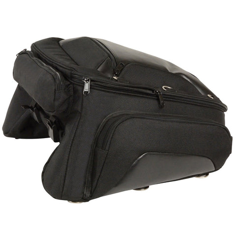 Milwaukee Performance MP8105 Black Textile Back Rack Sissy Bar Bag with 4 Outer Pockets