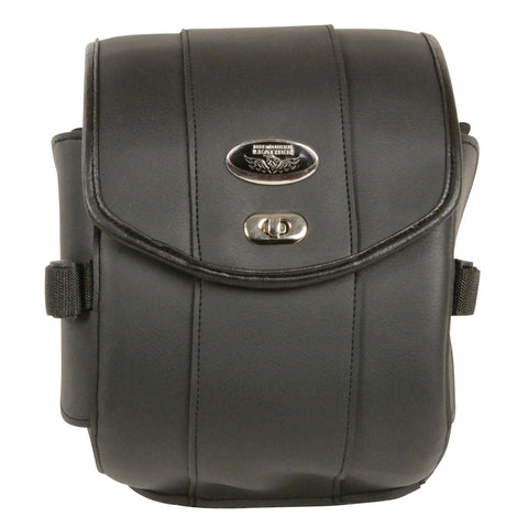 Milwaukee Performance MP8110 Small PVC Cruiser Style Turn Clasp and Zipper Sissy Bar Bag
