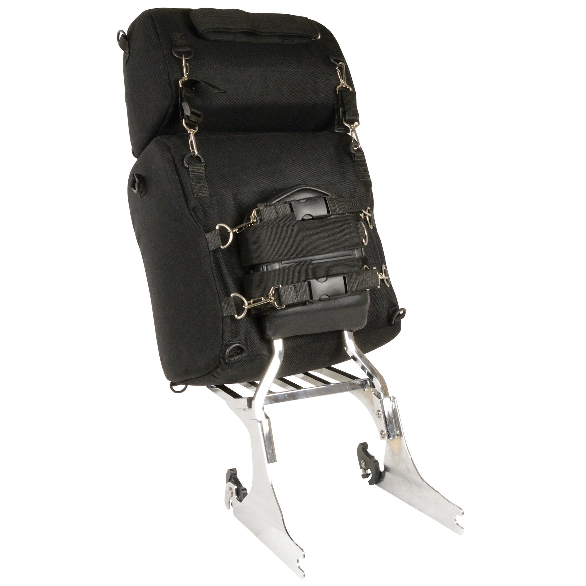 Milwaukee Performance MP8120 Large Black Textile Combo Two Piece Sissy Bar Bag Set