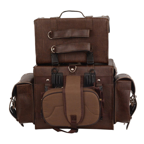Milwaukee Performance MP8127RT Large Retro Brown Four Piece Studded PVC Touring Pack