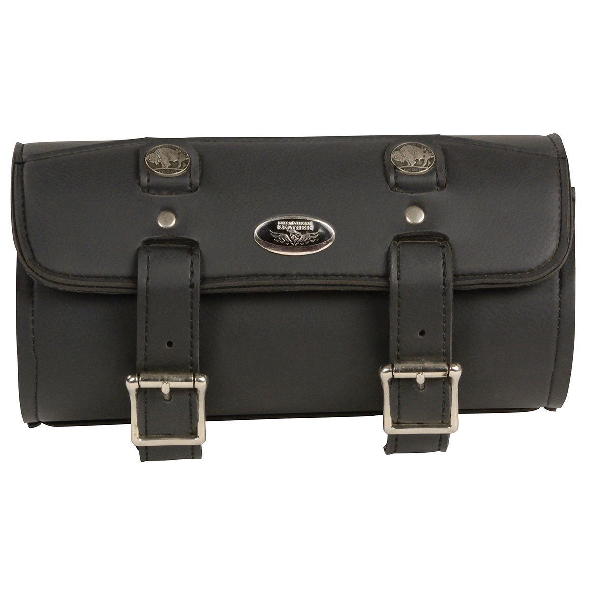 Milwaukee Leather Performance MP8520 Black Small PVC Tool Bag with Buffalo Nickel Snaps