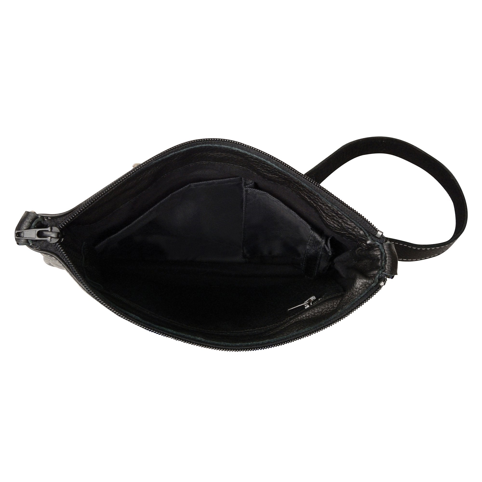 Milwaukee Leather MP8810 Women's Black Chain Strap Riveted Shoulder Bag with Gun Pocket