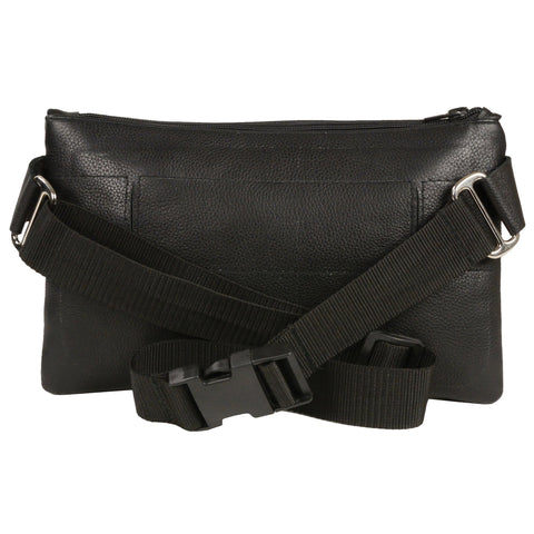 Milwaukee Leather MP8825 Women's Black Leather Belt Bag with Gun Holster