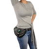 Milwaukee Leather MP8835 Women's Black 'Braided' Hip Belt Bag with Gun Holster