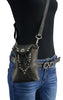 Milwaukee Leather MP8857 Ladies Black Leather Drop Set Belt Bag