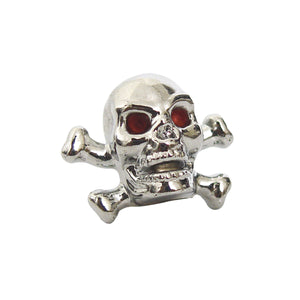 Hot Leathers MPA1219 Chrome Skull and Bones Valve Caps