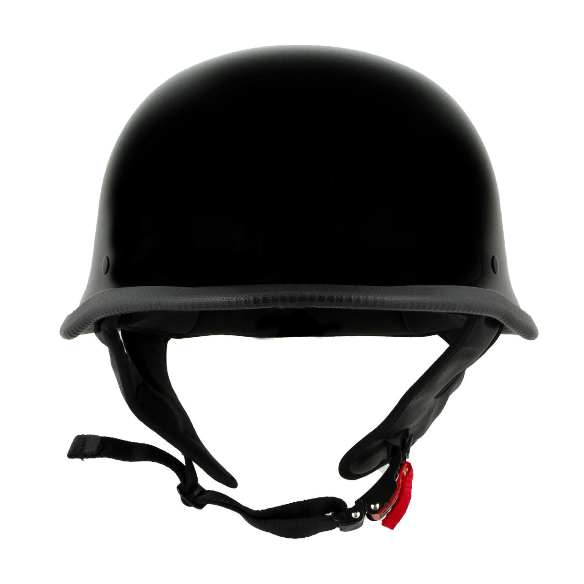 Milwaukee Helmets MPH9741DOT Dot Approved German Style 'Motorrad' Gloss Black Advanced Half Motorcycle Helmet for Men and Women Biker