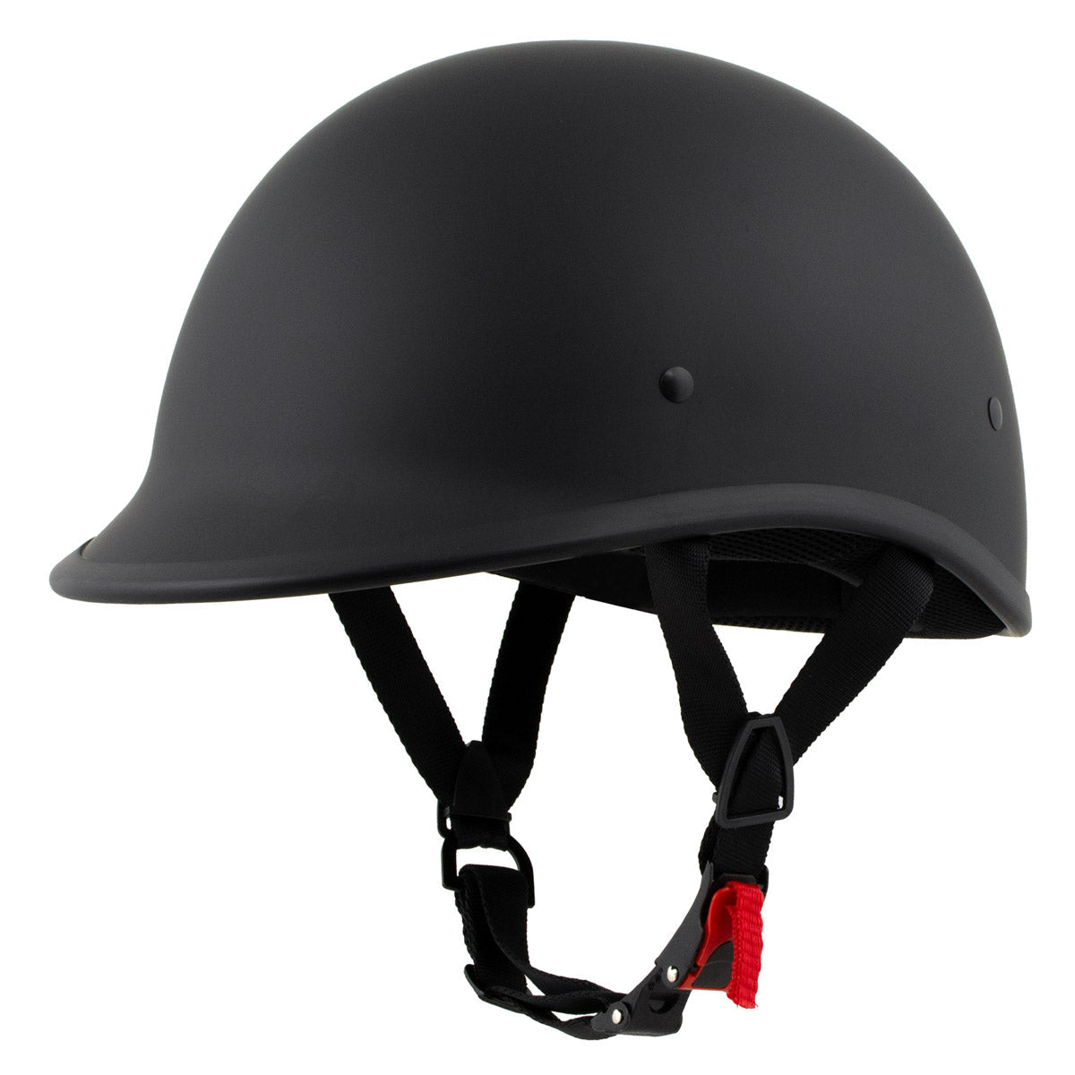 Milwaukee Helmets MPH9750DOT Dot Approved Matte Black 'Polo' Half Motorcycle Face Motorcycle Half Motorcycle Helmet for Men and Women  Biker