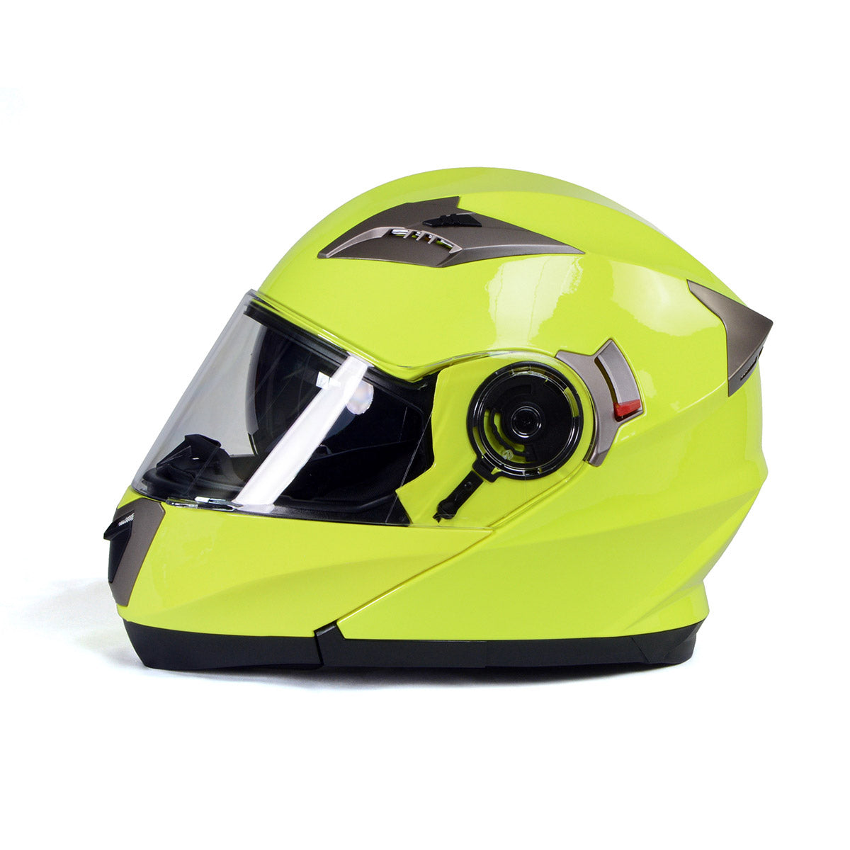 Milwaukee Helmets MPH9809DOT 'Ionized' Neon Yellow Modular Helmet for Men and Women Biker w/ MP7922FMSET Heated Balaclava Bundle