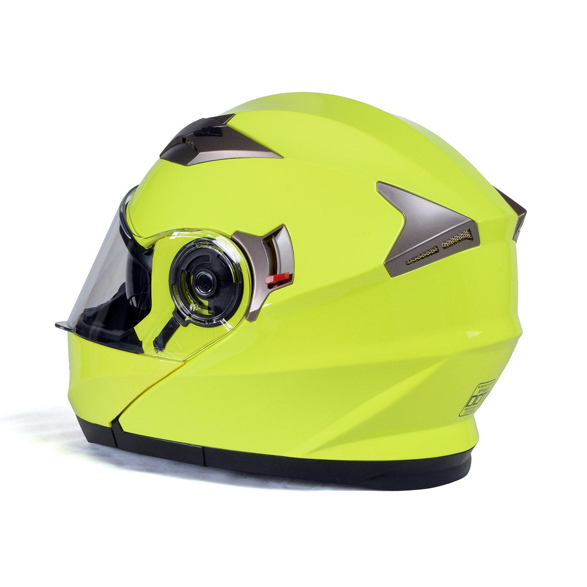 Milwaukee Helmets MPH9809DOT 'Ionized' Neon Yellow Modular Helmet for Men and Women Biker w/ MP7922FMSET Heated Balaclava Bundle