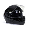 Milwaukee Helmets MPH9815DOT 'Breeze' Gloss Black Advanced Motorcycle Modular Helmet for Men and Women Biker w/ Drop Down Visor