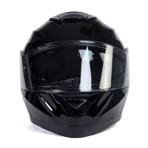 Milwaukee Helmets MPH9815DOT Breeze Gloss Black Advanced Motorcycle Modular Helmet Biker w/ Drop Down Visor