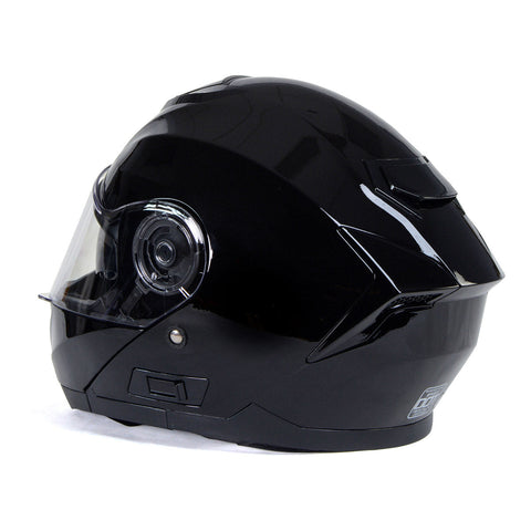 Milwaukee Helmets MPH9815DOT 'Breeze' Gloss Black Modular Helmet for Men and Women Biker w/ MP7922FMSET Heated Balaclava Bundle