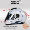 Milwaukee Helmets MPH9816DOT 'Breeze' White Advanced Motorcycle Modular Helmet for Men and Women Biker w/ Drop Down Visor