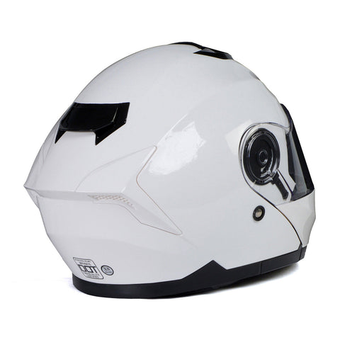 Milwaukee Helmets MPH9816DOT 'Breeze' White Modular Helmet for Men and Women Biker w/ MP7922FMSET Heated Balaclava Bundle