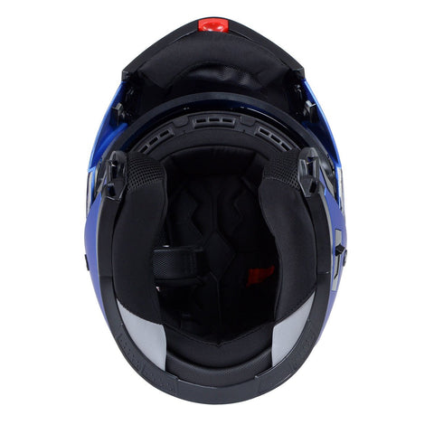 Milwaukee Helmets MPH9818DOT Breeze Blue Advanced Motorcycle Modular Helmet Biker w/ Drop Down Visor